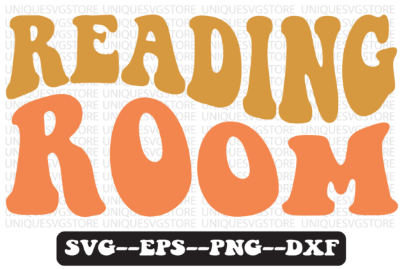 Reading Room Groovy Retro Svg Design