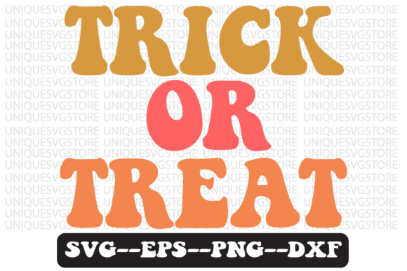 Trick or Treat Groovy Retro Svg Design Review